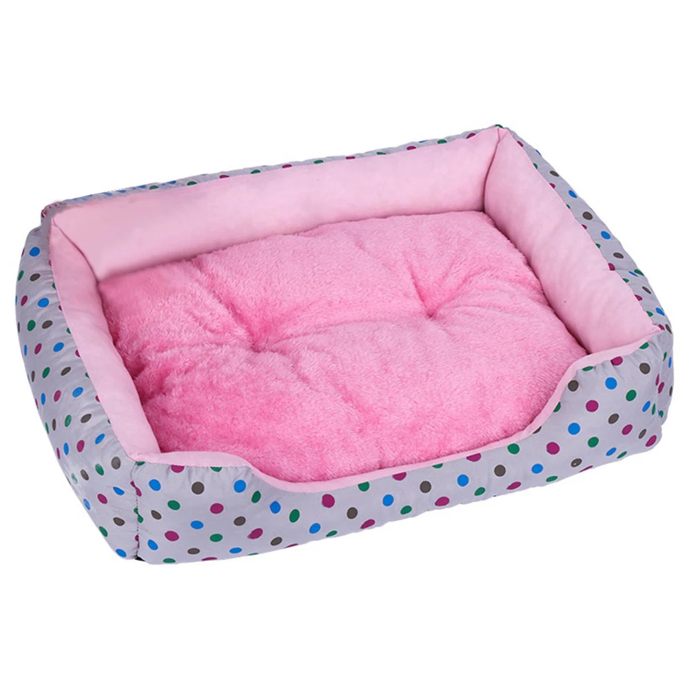 Small And Medium Dog Kennels Dog Beds For Medium Dogs Winter Warm Square Dog Mat Pet Dog Cat Puppy Cotton Nest - Цвет: D