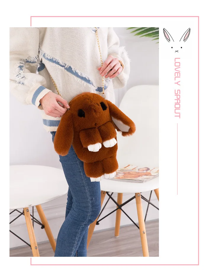 35 см милый плюшевый кролик рюкзак игрушка мультфильм плюшевые животные Детская кукла подарок на день рождения WJ212