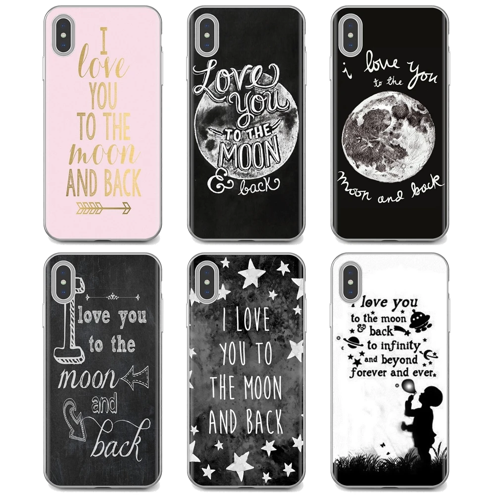 Мягкий чехол с надписью I Love You To The Moon And Back для iPhone iPod Touch 11 12 Pro 4 детской модели 5