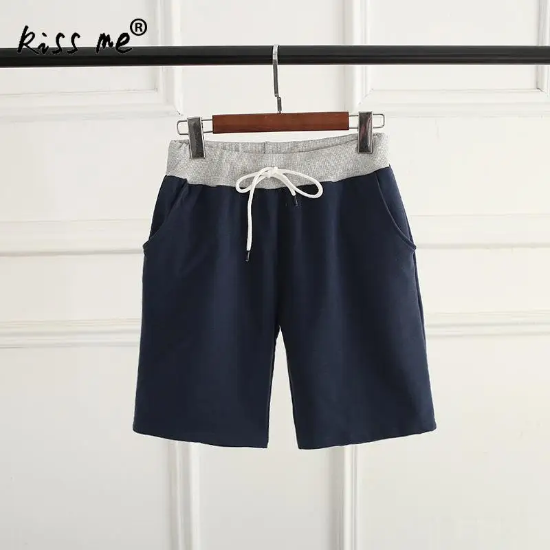 Хлопковые спортивные беговые шорты для женщин фитнес тренировочная спортивная одежда спортивный костюм Повседневный Свободный шнурок спортивные шорты