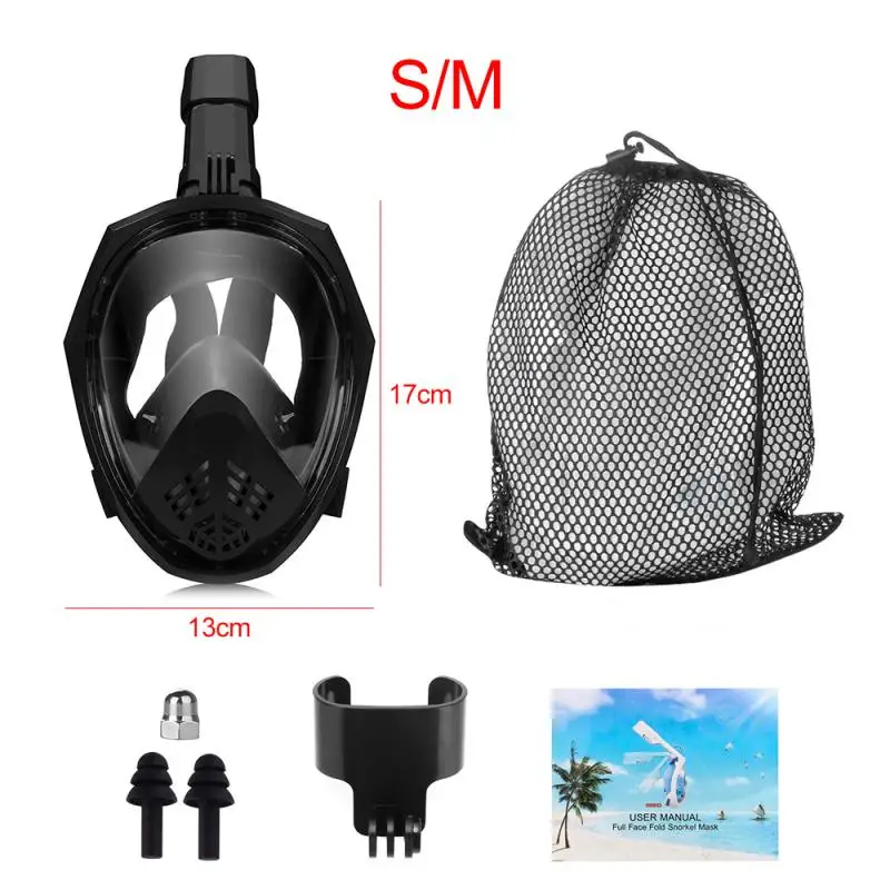 Маска для подводного плавания, маска для подводного плавания с полным лицом, маска для подводного плавания с защитой от тумана, маска для дайвинга для плавания и дайвинга для мужчин с подставкой для камеры - Цвет: 02