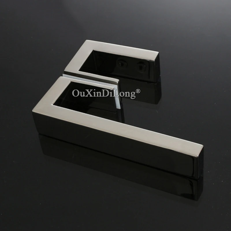 

Elegant Luxury 2Pairs 304 Stainless Steel Bathroom Shower Glass Door Handles Push / Pull Door Handles for 8~12mm Glass