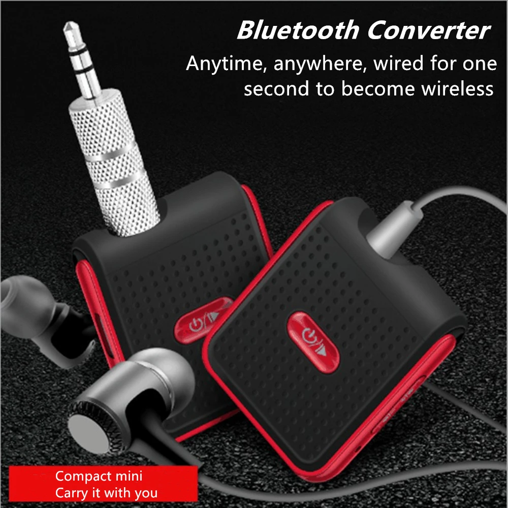 Bluetooth аудио Автомобильный приемник громкой связи 3,5 мм Интерфейс портативный петличный Aux Наушники шумоподавление коробка адаптер