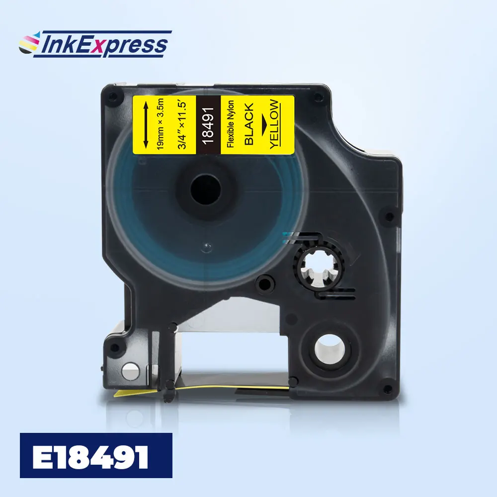 18491 Nylon Label Tape For Dymo Industrial Flexible Nylon Labels Rhino Ind Tape 18491 For Dymo