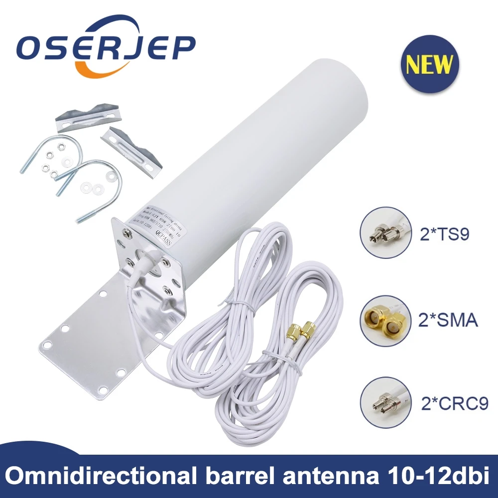 Antennes Wifi 4g Lte Antenne Baril Extérieur Étanche Sma Crc9 Ts9 Omni  Antenne Gain Élevé 698-2700mhz Pour Huawei Routeur Modem