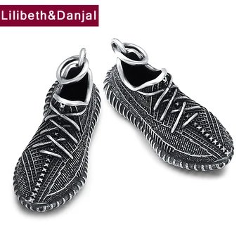 

Men Women Pendant 100% Real 925 Sterling Silver Fashion Design Coconut Shoes Necklace Pendant fine Jewelry bijoux femme 2019 P07