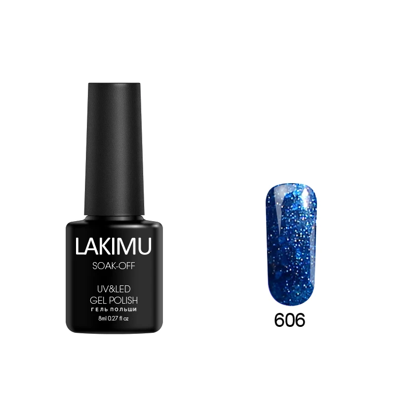 606 LAKIMU Горячий 3D бриллиантовый блеск с ультрафиолетовым свечением гель для ногтей маникюр гель лак длительный Замачивание Счастливый Блестящий гель Лаки макияж - Цвет: 606