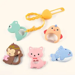 Anneau de dentition en Silicone pour nouveau né, accessoires pour bébés, jouets, produits de soins 