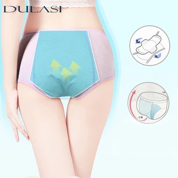 

Women Menstrual Panties Period Physiological Pants Female Cotton Leak Proof Sexy Underwear Breathable Briefs for Girls Warm