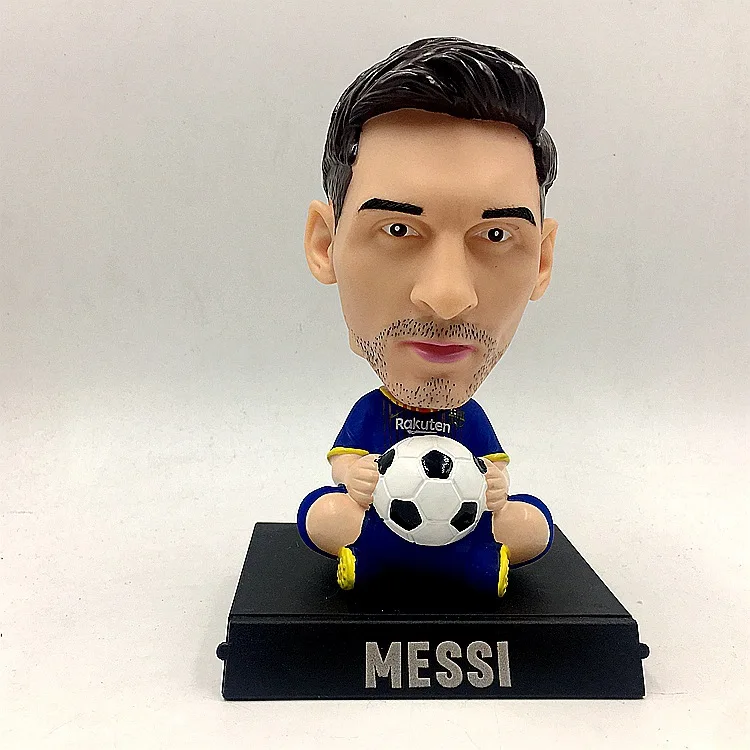 Креативное украшение для футбольного автомобиля Messi C Rosa Lage в неймаре, модель куклы с качающейся головой