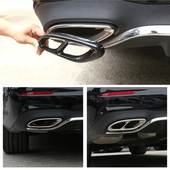 

Car Steel Pipe Throat Exhaust Tail Trim Cover For Mercedes Benz W205 W213 Coupe W213 W176 W246 GLC X253 C E Class Accessories
