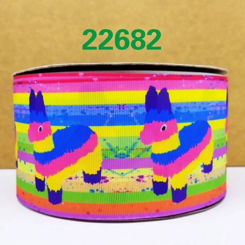 50 ярдов Llamas печатные корсажная лента 22681 - Цвет: 22682