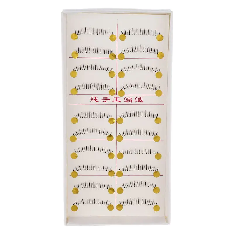 10 Pairs Makeup Natural Lower Bottom Black False Eyelashes Clear Band | Красота и здоровье