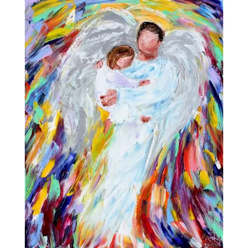 

DIY Angel Figure Oil Painting By Numbers Adults Colorful Paint Wall Art Acrylic Picture For Living Room Home Decor Gift 40x50cm