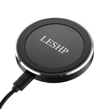 

LESHP Portable Overcharge-protection Lightweight Anti-slip Ultra-thin LED Indicator USB Port Fast Charging Wireless Charger