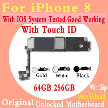 

Free iCloud for iPhone 8 Motherboard with Touch ID / without Touch ID,Original unlocked for iphone8 Mainboard with Full Chips