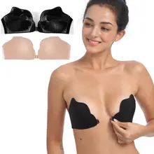 Женский нескользящий бюстгальтер сексуальный фланг половина чашки невидимый бюстгальтер без бретелек свадебное платье нижнее белье силиконовый нагрудный стикер бюстгальтер