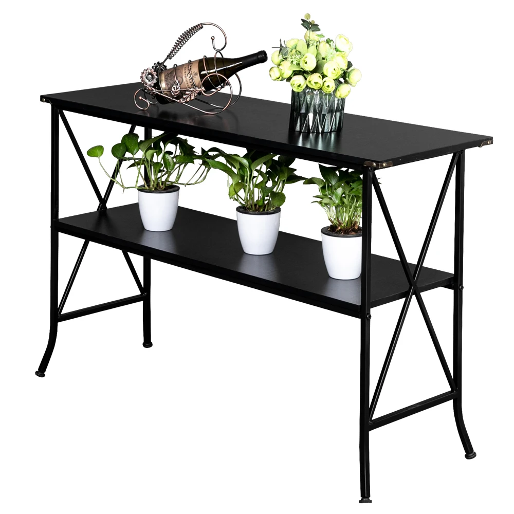 

Modern Console Table, Sofa Table,Entryway Hallway table Triamine Board Finish with Metal Frame for Entryway, Living Room