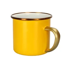 Рекламная Подарочная чашка на заказ, нержавеющая сталь, эмаль, чашка с золотой окантовкой, fa lang bei, скандинавский стиль, цветная глазурь, кофейная чашка