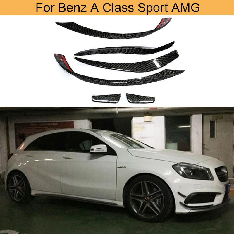 Плавники для переднего бампера автомобиля спойлер Mercedes-Benz A Class Sport A45 AMG 2013-2016