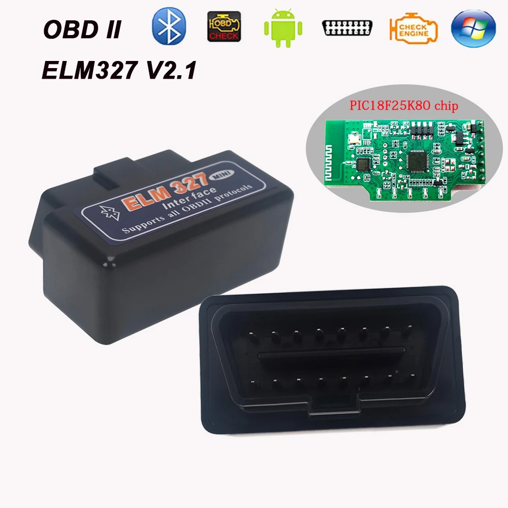 Сканер Bluetooth OBD 2 ELM327 V2.1 диагностический инструмент мощность OBD II для Kia Rio 3 4 Ceed Sportage Sorento Cerato 2011