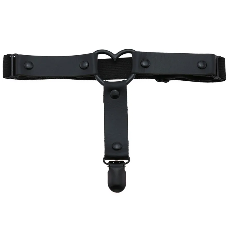 

2021 New Black Heart Leg Garter Belt Goth Girl Straps Thigh Harness Gothic Tight Suspender Accessories Body Jewelry