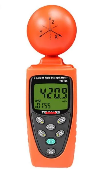 

3 Axis High Frequency RF Field Electromagnetic Wave Detector TM195 Microwave Mobile Phone Base Station Radiation Tester TM-195