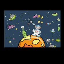 Наклейка на окно, Индивидуальный размер, сатик, Съемный матовый мультфильм, Вселенная, утолщенная дверь для ванной комнаты, украшения 55 см x 100 см