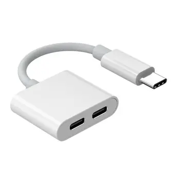 

Drop Ship 2 in 1 Fast Charge Headset Adapter Type-C USB-C 3.5mm Digital Audio Cable Converter for iPad Pro Google HTC Huawei