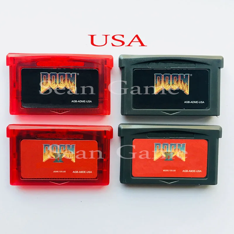 Карманная консоль США 32 бит видео игровая карта картридж Doom/Doom II версия первая