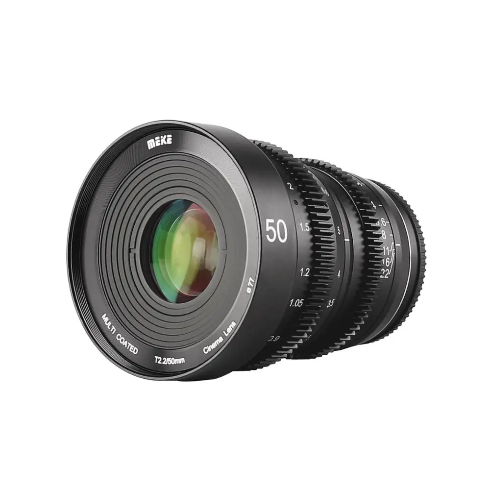 Meike 50 мм T2.2 Большая диафрагма ручной фокус Prime Cine Lens для Olympus Panasonic M43/для Fujifilm X