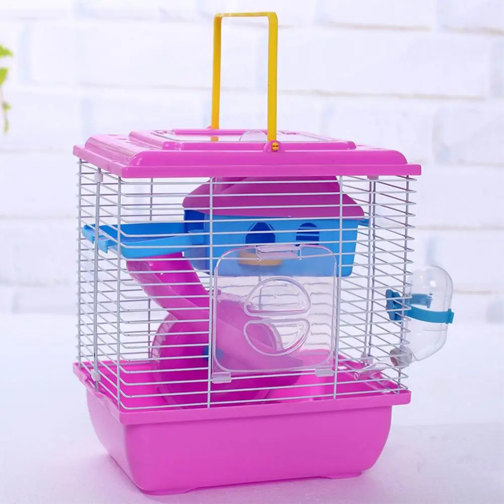 AsyPets клетка для домашних животных хомяк домик с прозрачным Skylight двухслойный дом для хомяка Золотой хомяк, домашнее животное