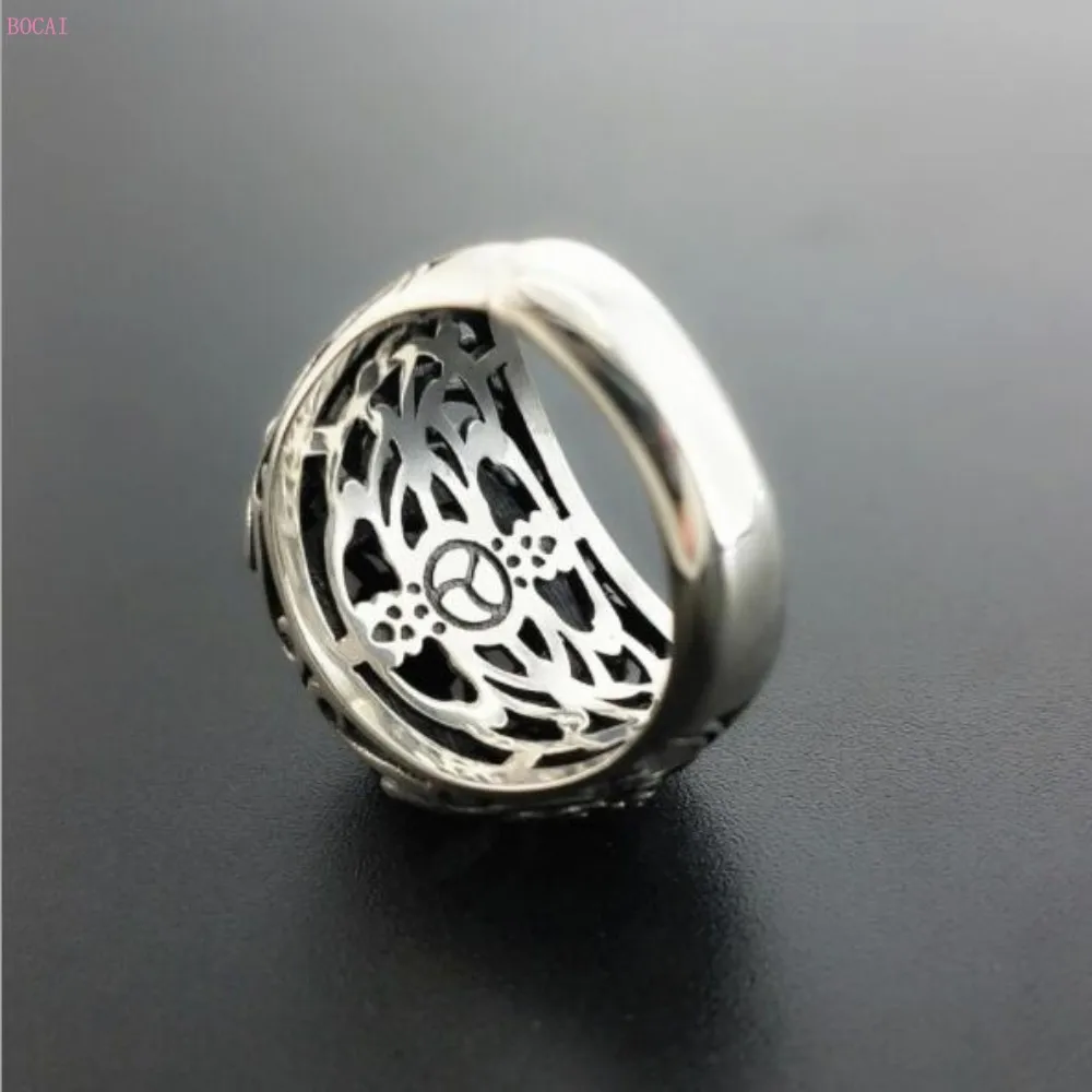 Sillver 925 кольца для мужчин, мужские кольца из стерлингового серебра S925 пробы, чистое серебро, инкрустированные Кольца с натуральным камнем, Новая мода