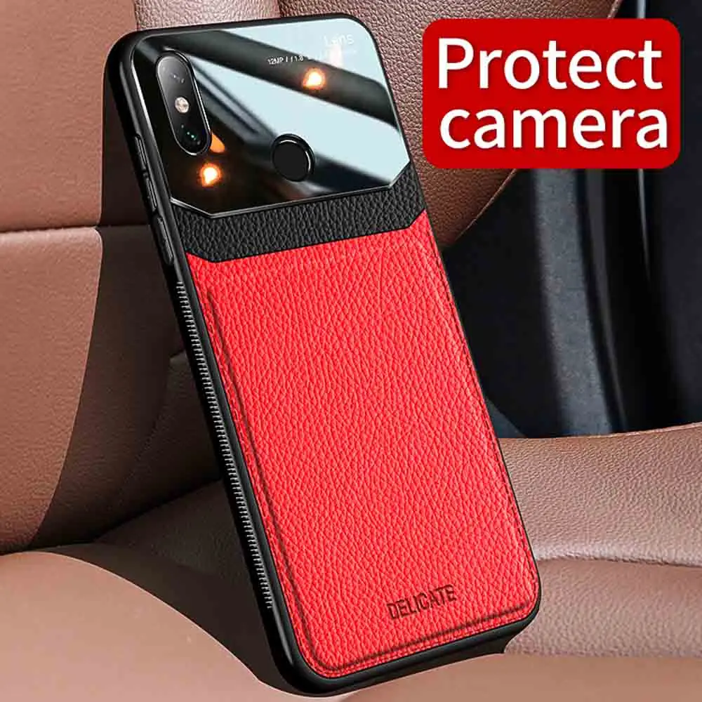

Xiaomi Mi Max 3 caee hard PC silicone soft tpu bumper leather case for Xiaomi Max 3 cover Mi Max 2 case shockproof back cover