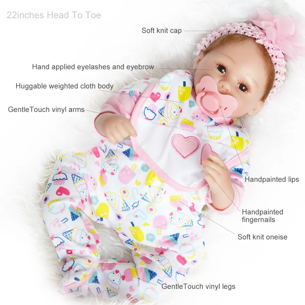 Reborn Baby Doll 45 см Реалистичная игрушка для тела прелестный реалистичный малыш bebes reborn corpo de silicone inteiro realista
