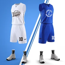 США Для мужчин трикотажные баскетбольные DIY униформа для игры в баскетбол в колледже комплекты быстросохнущая рубашка без рукавов Короткие баскетбольной команды костюм