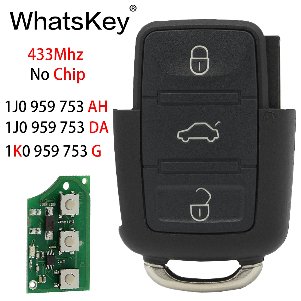 Дистанционный Автомобильный ключ WhatsKey для Volkswagen VW 1JO959753N 1J0959753CT 1KO959753G Beetle Bora Passat B5 Golf Polo