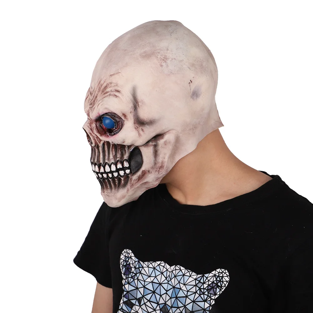 Funny Halloween Party Mask Masquerade Cosplay Costume Props Zombie Undead Latex Full Face Mask Increase Festive Atmosphere