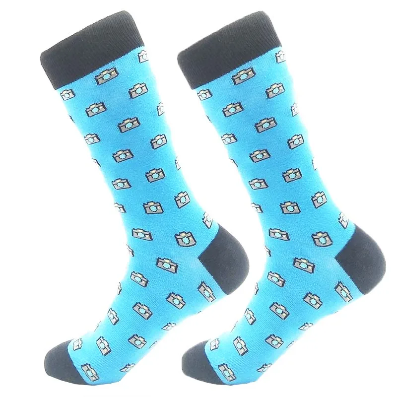 Хлопчатобумажные мужские носки, забавные носки с чужестранцем для мужчин и женщин, новинка, повседневная одежда, цветные носки для счастливых свадебных аксессуаров, подарок - Цвет: 25