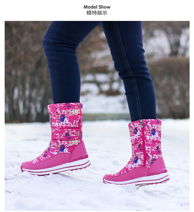 HOVINGEbotas/ г. Новое поступление, Высококачественная женская зимняя обувь женские нескользящие зимние ботинки на толстой водонепроницаемой платформе E036