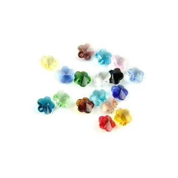 

All Colors 100pcs/2000pcs 14mm Flower Shape Crystal Chandelier Prism Pendants For Strand Garlands DIY Crystal Chandelier Parts
