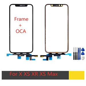 Reemplazo de pantalla táctil de cristal externo para iPhone 11, X, XS, XR, XS Max
