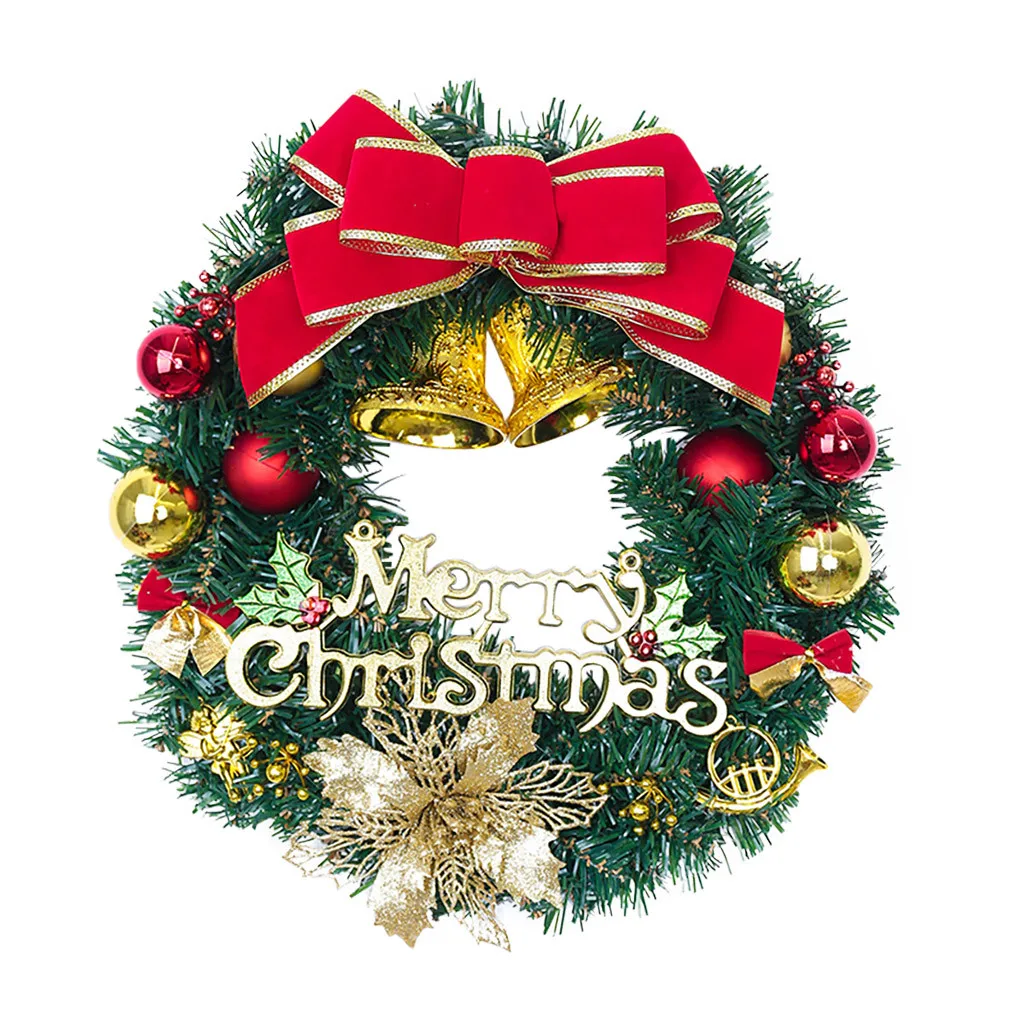 Merry Christmas Wreath 40X40X12CM Christmas Decorations Window Props Shopping Mall Scene Layout Rattan Wreaths Craft navidad