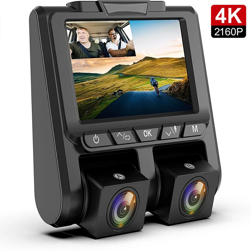 Maiyue star 4K Full HD 2160P + 1080P Автомобильный видеорегистратор с двумя объективами 3 дюйма