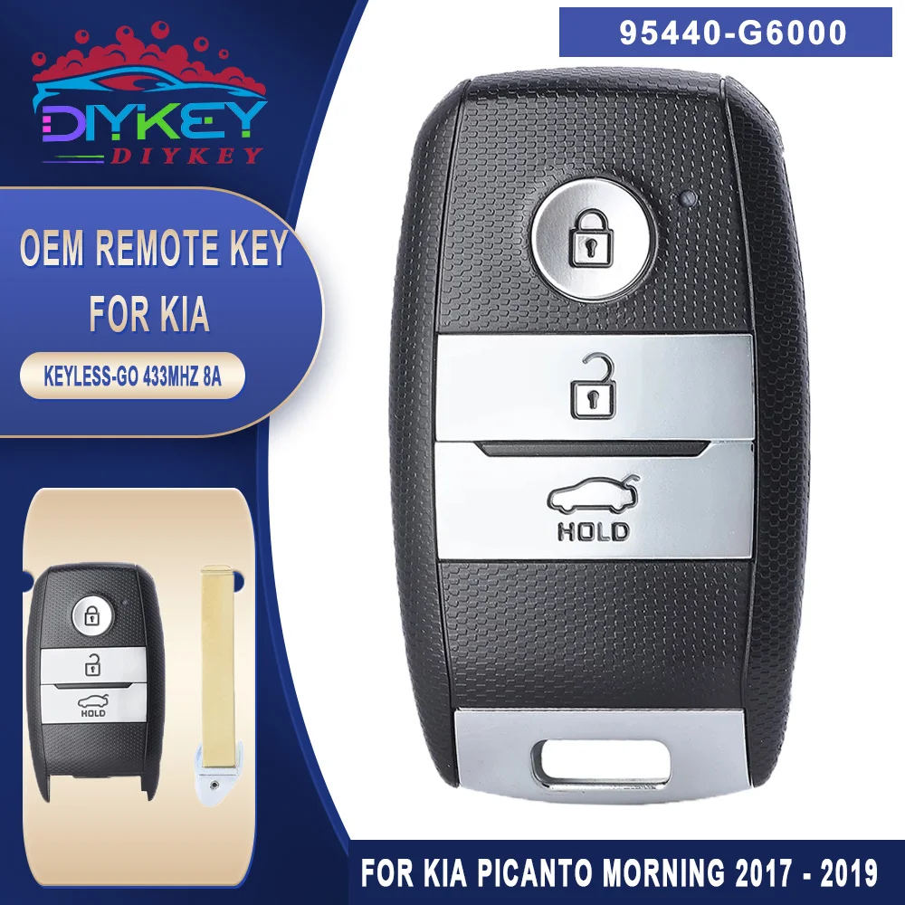 

DIYKEY OEM PCB P/N: 95440-G6000 SYEC3FOB1611 For KIA Picanto Morning 2017 2018 2019 Smart Key Remote Control Keyless Entry