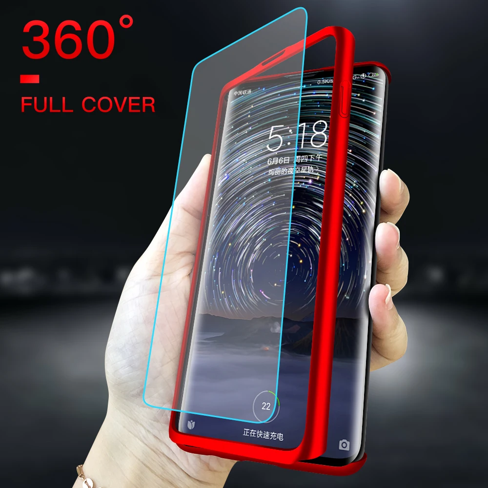 Чехол на 360 градусов для Xiaomi Redmi 7 6A 5A 4X5 Plus S2 K20 Pro, полный чехол для Redmi Note 7 6 5 4 3 Pro, чехол для телефона s, стеклянный корпус