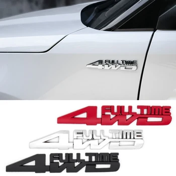 

Car modification 4WD FULLTIME sticker full-time four-wheel drive large displacement AWD off-road car metal car tail label Jeep-