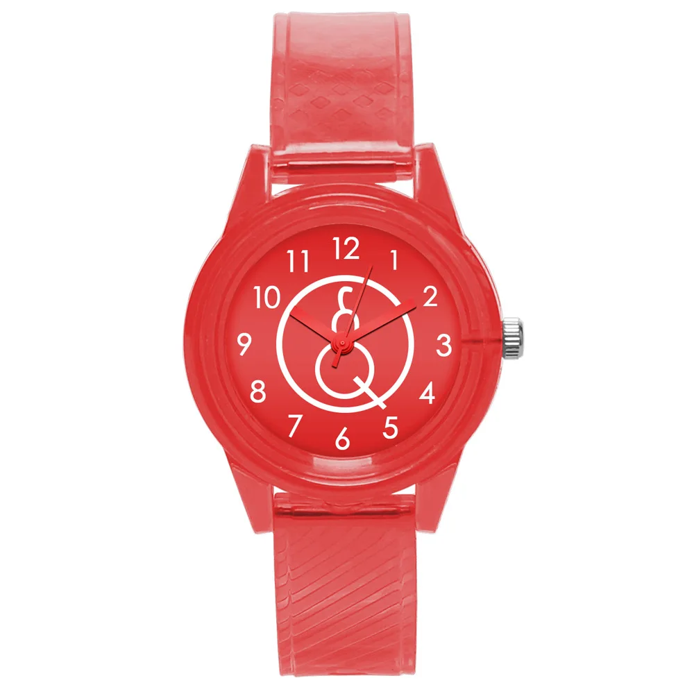 Милые детские часы мультфильм ремни из ПВХ детские часы девочки мальчик розовый Reloj Enfant Ceasuir ученик платье Saats - Цвет: red