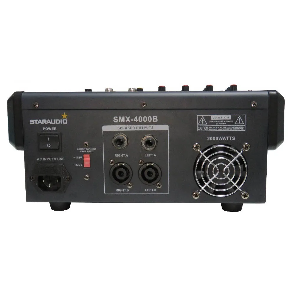4 канальный усилитель звука STARAUDIO Миксер с 2 каналами УВЧ Ручной беспроводной