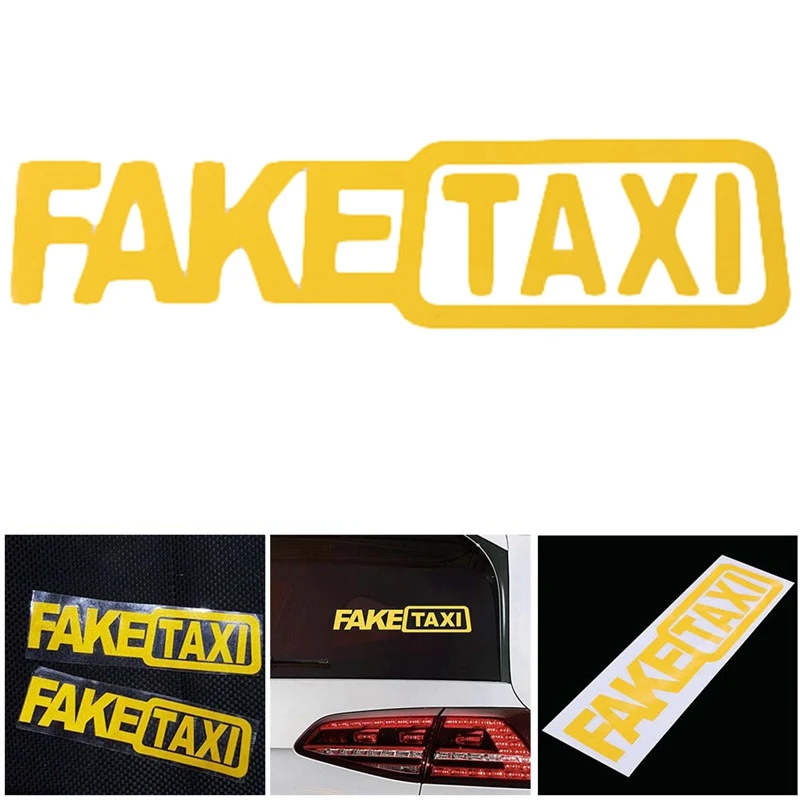 

1 Pcs Universal Car Sticker FAKE TAXI Race Auto Funny Vinyl Decal 20x5cm Car Styling